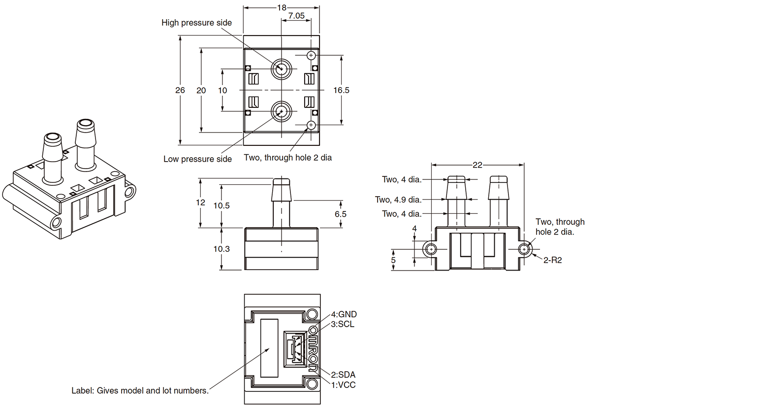 D6F-PH0025AD2, D6F-PH0505AD4, D6F-PH5050AD4
