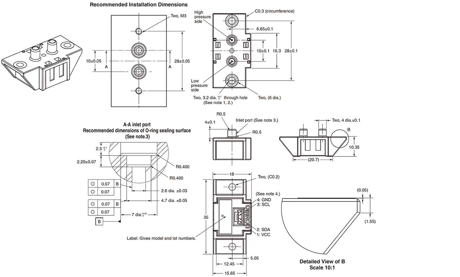 D6F-PH0025AMD2, D6F-PH0505AMD4, D6F-PH5050AMD4
