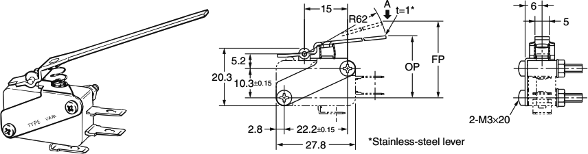 Reverse Long Hinge Lever: VAM