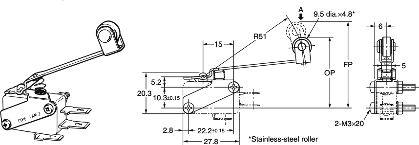 Reverse Long Hinge Roller Lever: VAM2