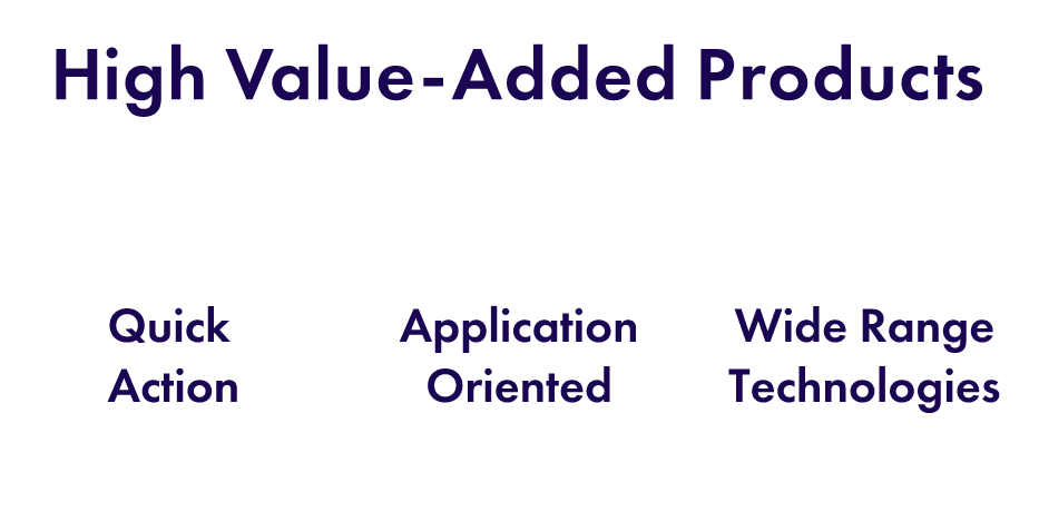 High-Value-Added Products:Wide Range Technologies